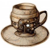Steampunk Ephemera Kit Teacup