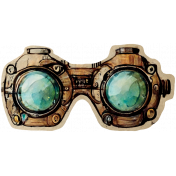 Steampunk Ephemera Kit Goggles 1