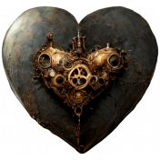 Steampunk Ephemera Kit Metal Heart 3