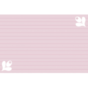 4x6 Lined Pink Journal Card with Floral Corners, Magic Stars