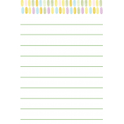 4x6 Lined Journaling Card with Easter Sprinkles Leaves