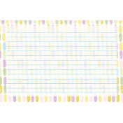4x6 Lined Journaling Card with Easter Sprinkles