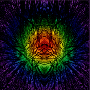 Dark Circular Rainbow with Texture
