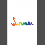 Rainbow Summer Filler Card