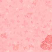 Pink and Red Hat and Butterflies Background Paper