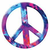 Tie Dye Peace Symbol