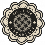 It's A Pie Time: Word Art Badge 03
