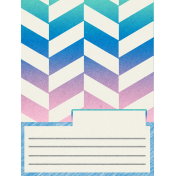 Elfie Xmas: Journal Card- Pastel Chevron