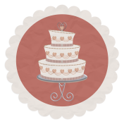 Rustic Wedding Vellum Sticker, Cake 01