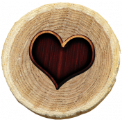 Rustic Wedding Wood Chip, Heart 01
