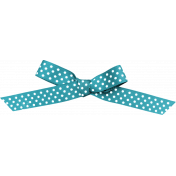 April 2021 Blog Train: Knotted Bow with Dots 01, Aqua