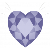 August 2021 Blog Train: Rainbow Unicorn Party Gemstone Heart 01, Purple