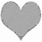 Cardboard Heart Gray