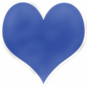 Cutout/Sticker Heart Blue