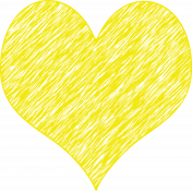 Scribble Heart Yellow