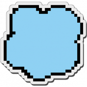 Pixels Stickers: Cloud 1