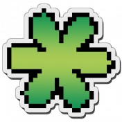 Pixels Stickers: Flower 1