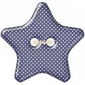 Back To School: Button Star 01 Blue