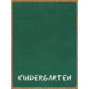 Back To School: 3"x4" Pocket Card, Chalkboard, Green, Kindergarten