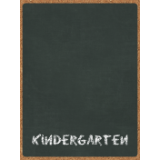 Back To School: 3"x4" Pocket Card, Chalkboard, Black, Kindergarten