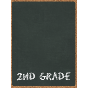 Back To School: 3"x4" Pocket Card, Chalkboard, Black, 2nd Grade