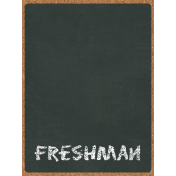 Back To School: 3"x4" Pocket Card, Chalkboard, Black, Freshman