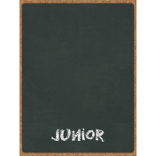 Back To School: 3"X4" Pocket Card, Chalkboard, Black, Junior