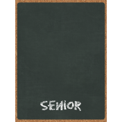 Back To School: 3"X4" Pocket Card, Chalkboard, Black, Senior