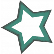 Back To School: Star, Green with Black Trim