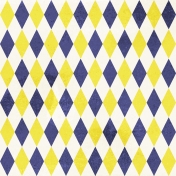 Back To School: Paper, Pattern Plaid 04 Blue & Yellow