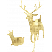 Gold Leaf Foil: Deer 04