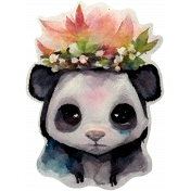 Watercolor Panda Sticker 