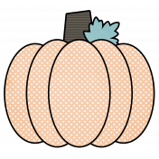 Orange, polka-dotted pumpkin