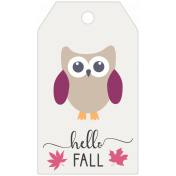 Autumn / Fall Owl Tag