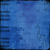 Treble Maker- Keyboard Music Grunge Paper- Blue