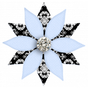 June 2024 Flower Template Challenge- blue and black flower