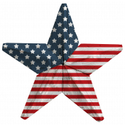 USA Patriotic Wood Star