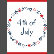 USA Patriotic Journal Card- 4th of July
