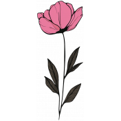 September 2024 Blog Train- Pink Flower Sticker