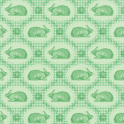 Simply Springtime Green Bunny Gingham Paper BB