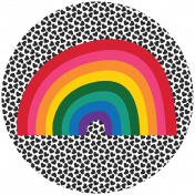 Rainbow Print Circle5