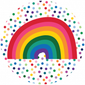 Rainbow Print Circle6