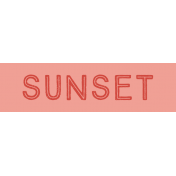 Back To Nature Label Sunset