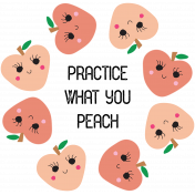 Cute Fruits Word Art Practice What You Peach