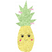 Cute Fruits Glitter Pineapple