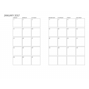 Planner Calendar 2017 January