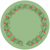 Vintage Xmas Print Circle 07 Untextured