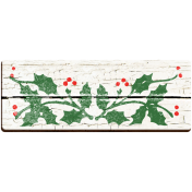 Vintage Xmas Wood Holly