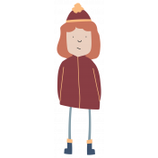 Winter Day Sticker Girl 2