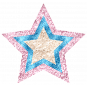 Donut Worry Glitter Star